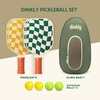 image:imagePickleball Paddles Set of 24 USAPA Approved GraphiteFiberglass Pickleball Racket 2 Pickleball Rackets 4 Balls and 1 Portable Carry Bag Aesthetic Pickle Ball Set for Men Women Beginners4 Wave Check  Dark Green  Graphite