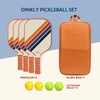 image:imagePickleball Paddles Set of 24 USAPA Approved GraphiteFiberglass Pickleball Racket 2 Pickleball Rackets 4 Balls and 1 Portable Carry Bag Aesthetic Pickle Ball Set for Men Women Beginners4 Retro Twill  Warm Orange  Graphite
