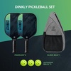 image:imagePickleball Paddles Set of 24 USAPA Approved GraphiteFiberglass Pickleball Racket 2 Pickleball Rackets 4 Balls and 1 Portable Carry Bag Aesthetic Pickle Ball Set for Men Women Beginners2 Sumie black Grey  Graphite