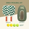 image:imagePickleball Paddles Set of 24 USAPA Approved GraphiteFiberglass Pickleball Racket 2 Pickleball Rackets 4 Balls and 1 Portable Carry Bag Aesthetic Pickle Ball Set for Men Women Beginners2 Wave Check  Dark Green  Graphite
