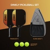 image:imagePickleball Paddles Set of 24 USAPA Approved GraphiteFiberglass Pickleball Racket 2 Pickleball Rackets 4 Balls and 1 Portable Carry Bag Aesthetic Pickle Ball Set for Men Women Beginners2 Amber Glow  Grey  Graphite
