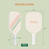 image:imagePickleball Paddles Set of 24 USAPA Approved GraphiteFiberglass Pickleball Racket 2 Pickleball Rackets 4 Balls and 1 Portable Carry Bag Aesthetic Pickle Ball Set for Men Women Beginners2 Macaron Twill  Gray  Graphite