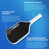 image:imagePickleball Paddles Set of 24 USAPA Approved GraphiteFiberglass Pickleball Racket 2 Pickleball Rackets 4 Balls and 1 Portable Carry Bag Aesthetic Pickle Ball Set for Men Women Beginners13mm Matte Black  Matte Black  Carbon Fiber