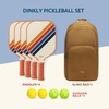 image:imagePickleball Paddles Set of 24 USAPA Approved GraphiteFiberglass Pickleball Racket 2 Pickleball Rackets 4 Balls and 1 Portable Carry Bag Aesthetic Pickle Ball Set for Men Women Beginners4 Retro Twill  Khaki  Graphite