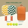 image:imagePickleball Paddles Set of 24 USAPA Approved GraphiteFiberglass Pickleball Racket 2 Pickleball Rackets 4 Balls and 1 Portable Carry Bag Aesthetic Pickle Ball Set for Men Women Beginners4 Green Check  Warm Orange  Graphite