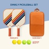 image:imagePickleball Paddles Set of 24 USAPA Approved GraphiteFiberglass Pickleball Racket 2 Pickleball Rackets 4 Balls and 1 Portable Carry Bag Aesthetic Pickle Ball Set for Men Women Beginners2 Retro Twill  Warm Orange  Graphite