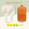 image:imagePickleball Paddles Set of 24 USAPA Approved GraphiteFiberglass Pickleball Racket 2 Pickleball Rackets 4 Balls and 1 Portable Carry Bag Aesthetic Pickle Ball Set for Men Women Beginners2 Macaron Twill  Warm Orange  Graphite
