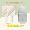 image:imagePickleball Paddles Set of 24 USAPA Approved GraphiteFiberglass Pickleball Racket 2 Pickleball Rackets 4 Balls and 1 Portable Carry Bag Aesthetic Pickle Ball Set for Men Women Beginners2 Macaron Twill  Gray  Graphite