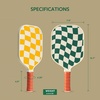 image:imagePickleball Paddles Set of 24 USAPA Approved GraphiteFiberglass Pickleball Racket 2 Pickleball Rackets 4 Balls and 1 Portable Carry Bag Aesthetic Pickle Ball Set for Men Women Beginners4 Wave Check  Dark Green  Graphite