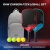 image:imageRaw Carbon Pickleball Paddles Set of 2 T700 Carbon Fiber Rackets with 16MM Honeycomb Polymer Core 4 Balls and 1 Portable Carry Bag USAPA Approved Pickleball Set for Men Women Red amp Blue