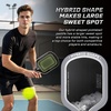 image:imageRaw Carbon Pickleball Paddles Set of 2 T700 Carbon Fiber Rackets with 16MM Honeycomb Polymer Core 4 Balls and 1 Portable Carry Bag USAPA Approved Pickleball Set for Men Women Grey