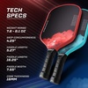 image:imageRaw Carbon Pickleball Paddles Set of 2 T700 Carbon Fiber Rackets with 16MM Honeycomb Polymer Core 4 Balls and 1 Portable Carry Bag USAPA Approved Pickleball Set for Men Women Red amp Blue