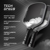 image:imageRaw Carbon Pickleball Paddles Set of 2 T700 Carbon Fiber Rackets with 16MM Honeycomb Polymer Core 4 Balls and 1 Portable Carry Bag USAPA Approved Pickleball Set for Men Women Grey