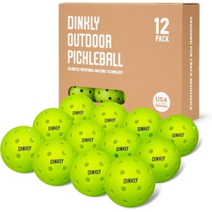 image:imagePickleball Balls Outdoor Pickleballs USAPA Approved Enhanced Durability Pickle Ball with RotoMolded amp Seamless Design 40 Holes Green Pickleballs for Beginners ProfessionalsGreen