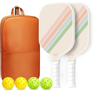image:imagePickleball Paddles Set of 24 USAPA Approved GraphiteFiberglass Pickleball Racket 2 Pickleball Rackets 4 Balls and 1 Portable Carry Bag Aesthetic Pickle Ball Set for Men Women Beginners2 Macaron Twill  Warm Orange  Graphite