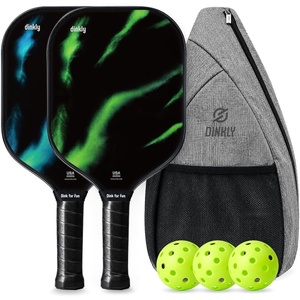 image:imagePickleball Paddles Set of 24 USAPA Approved GraphiteFiberglass Pickleball Racket 2 Pickleball Rackets 4 Balls and 1 Portable Carry Bag Aesthetic Pickle Ball Set for Men Women Beginners2 Aurora Borealis  Grey  Graphite