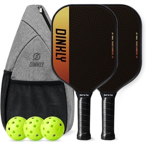 image:imagePickleball Paddles Set of 24 USAPA Approved GraphiteFiberglass Pickleball Racket 2 Pickleball Rackets 4 Balls and 1 Portable Carry Bag Aesthetic Pickle Ball Set for Men Women Beginners2 Amber Glow  Grey  Graphite
