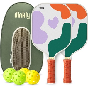 image:imagePickleball Paddles Set of 24 USAPA Approved GraphiteFiberglass Pickleball Racket 2 Pickleball Rackets 4 Balls and 1 Portable Carry Bag Aesthetic Pickle Ball Set for Men Women Beginners2 Color Clouds  Dark Green  Graphite