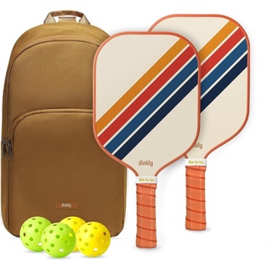 image:imagePickleball Paddles Set of 24 USAPA Approved GraphiteFiberglass Pickleball Racket 2 Pickleball Rackets 4 Balls and 1 Portable Carry Bag Aesthetic Pickle Ball Set for Men Women Beginners2 Retro Twill  Khaki  Graphite
