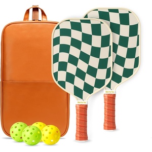 image:imagePickleball Paddles Set of 24 USAPA Approved GraphiteFiberglass Pickleball Racket 2 Pickleball Rackets 4 Balls and 1 Portable Carry Bag Aesthetic Pickle Ball Set for Men Women Beginners2 Wave Check  Warm Orange  Graphite